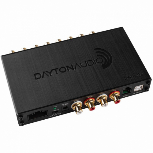 Dayton Audio DSP-408 4x8, ljudprocessor med parametisk EQ i gruppen Tillbehr / Akustikbehandling - mtkalibrering hos Ljudfokus.se (860DSP408)