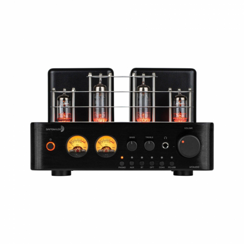 Dayton Audio HTA100 kompakt stereofrstrkare med Bluetooth, RIAA-steg & VU-mtare i gruppen Frstrkare / Stereofrstrkare hos Ljudfokus.se (860HTA100)