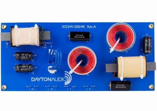 Dayton Audio XO3W-500/4K, delningsfilter 3-vgs (2 st) i gruppen Byggsats / Delningsfilter hos Ljudfokus.se (860XO3W5004K)