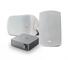 Wiim Amp & Klipsch AW-650 Vita Utomhushgtalare Stereopaket