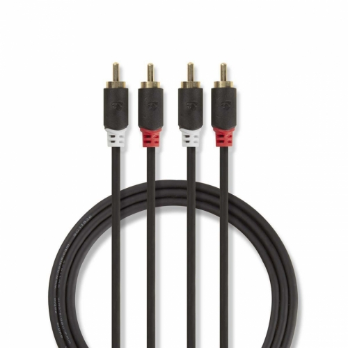 Nedis CAB-W24200 RCA ljudkabel, 0.5 meter