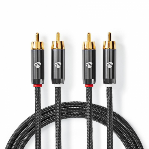Nedis CAT-B24000 RCA ljudkabel, 2 meter