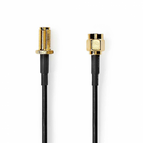 Nedis CSG-L02010 SMA-antennkabel Hane-Hona svart, 1 meter