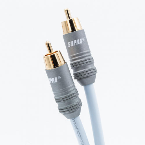 Supra DAC-SC 1RCA subwooferkabel is-blå, 15 meter
