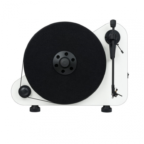 Pro-Ject VT-E vertikal vinylspelare med pickup, vit i gruppen Vinyl / Vinylspelare hos Ljudfokus.se (10203000008W)