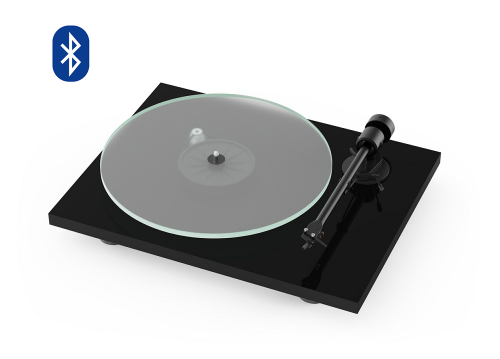 Pro-Ject T1 BT vinylspelare med Bluetooh & Ortofon OM5e-pickup, svart i gruppen Vinyl / Vinylspelare hos Ljudfokus.se (10203000034B)