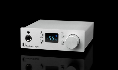 Pro-Ject Pre Box S2 Digital kompakt frsteg med DAC & MQA-std, silver i gruppen Frstrkare / Hrlursfrstrkare & DAP-spelare hos Ljudfokus.se (10203010040)