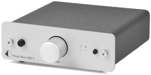Pro-Ject Phono Box USB V, RIAA-steg med digitalisering silver i gruppen Frstrkare / RIAA-frstrkare hos Ljudfokus.se (10203010191)
