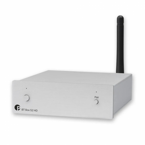 Pro-Ject BT Box S2 HD kompakt Bluetooth-mottagare, silver i gruppen Installation / Streamers hos Ljudfokus.se (10203010213)