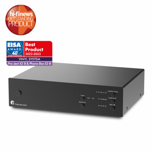 Pro-Ject Phono Box S3 B RIAA-steg med mini-XLR, svart i gruppen Vinyl / RIAA-steg hos Ljudfokus.se (10203010224)