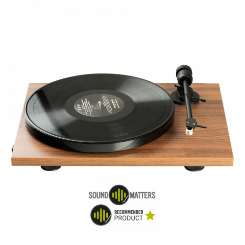 Pro-Ject E1 vinylspelare med Audio Technica AT3600L-pickup, valnt i gruppen Vinyl / Vinylspelare hos Ljudfokus.se (102060219)