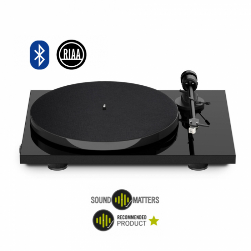 Pro-Ject E1 Bluetooth vinylspelare med Audio Techica AT3600L-pickup, pianosvart i gruppen Vinyl / Vinylspelare hos Ljudfokus.se (102060221)