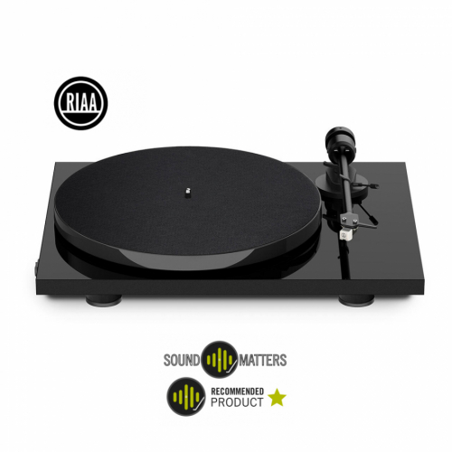 Pro-Ject E1 Phono vinylspelare med Audio Technica AT3600L-pickup, pianosvart i gruppen Vinyl / Vinylspelare hos Ljudfokus.se (102060225)