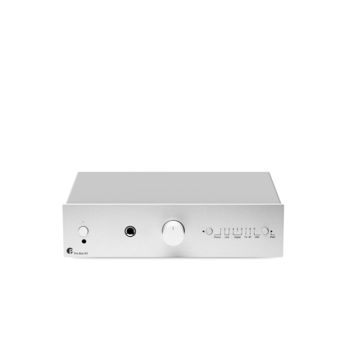 Pro-Ject Pre Box S3 kompakt försteg med Bluetooth & DAC, silver i gruppen Förstärkare / Stereoförstärkare hos Ljudfokus.se (102PREBOXS3S)