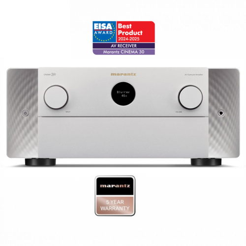Marantz Cinema 30 hemmabiofrstrkare med Dirac Live & Dolby Atmos, silver i gruppen Frstrkare / Hemmabiofrstrkare hos Ljudfokus.se (111CINEMA30S)