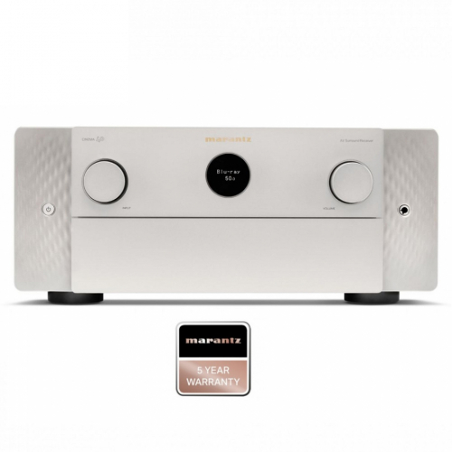 Marantz Cinema 40 hemmabiofrstrkare med Dirac Live & Dolby Atmos, silver i gruppen Frstrkare / Hemmabiofrstrkare hos Ljudfokus.se (111CINEMA40S)