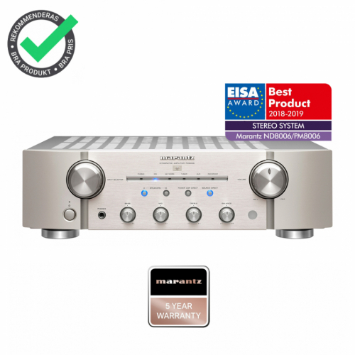 Marantz PM8006 stereofrstrkare med RIAA-steg, silver i gruppen Frstrkare / Stereofrstrkare hos Ljudfokus.se (111PM8006S)