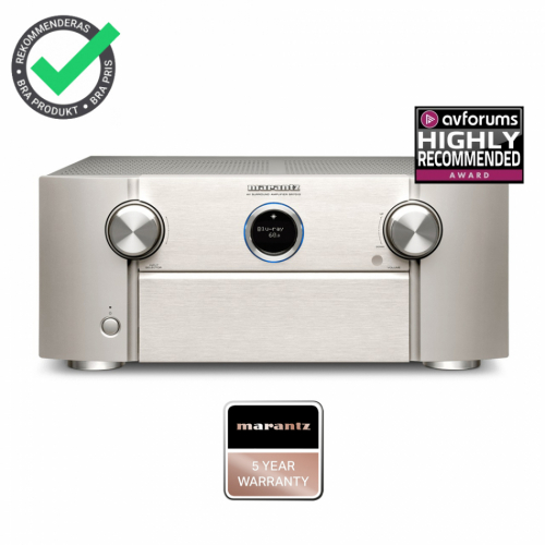 Marantz SR7015 hemmabiofrstrkare med HEOS, silver i gruppen Frstrkare / Hemmabiofrstrkare hos Ljudfokus.se (111SR7015S)