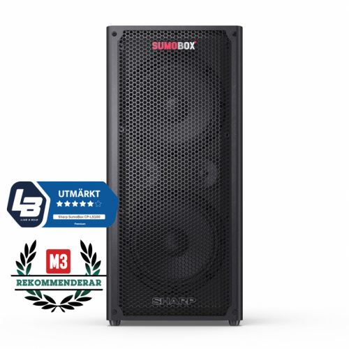 Sharp CP-LS100 SumoBox partyhgtalare med batteridrift i gruppen Hgtalare / Bluetooth hgtalare hos Ljudfokus.se (112CPLS100)