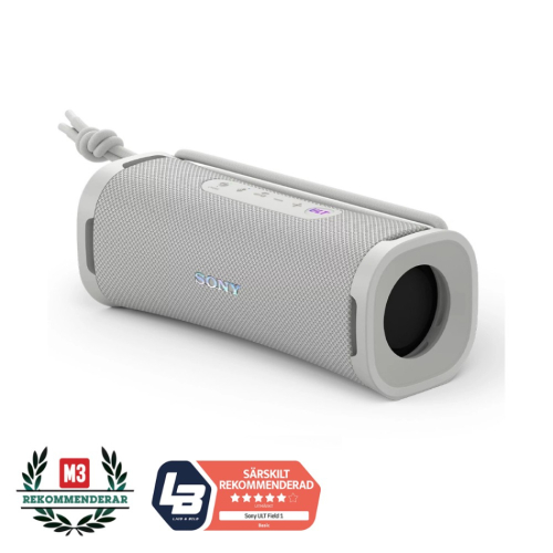 Sony ULT Field 1 bärbar Bluetooth-högtalare, vit i gruppen Högtalare / Bluetooth högtalare hos Ljudfokus.se (120SRSULT10W)