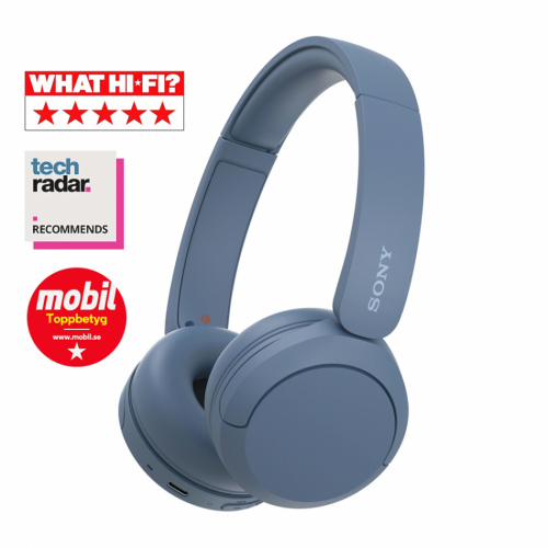 Sony WH-CH520 trdlsa on-ear hrlurar med Bluetooth, bl i gruppen Hrlurar hos Ljudfokus.se (120WHCH520BL)