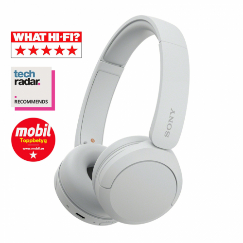 Sony WH-CH520 trdlsa on-ear hrlurar med Bluetooth, vit i gruppen Hrlurar hos Ljudfokus.se (120WHCH520W)