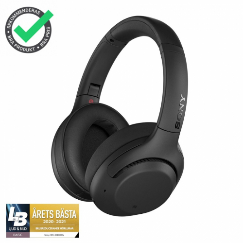 Sony WH-XB900N over-ear hrlur med Bluetooth & brusreducering, svart i gruppen Hrlurar / Over-ear hrlurar hos Ljudfokus.se (120WHXB900NB)