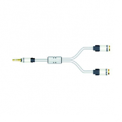 Real Cable Moniteur YJ35, Aux adapterkabel 3.5mm hane - 3.5mm honor, 0.2 meter i gruppen Kablar / Analoga ljudkablar hos Ljudfokus.se (143MONYJ35)