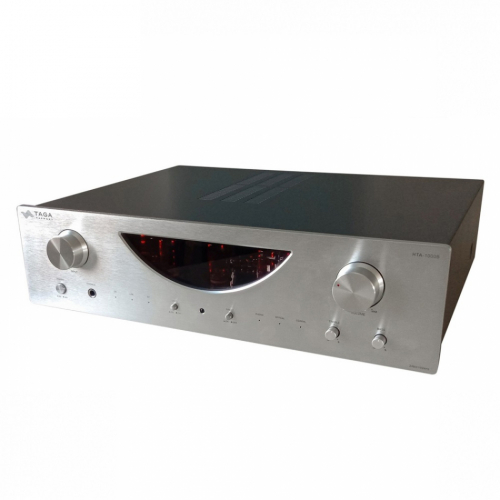 TAGA Harmony HTA-1000B rörbestyckad stereoförstärkare med Bluetooth & DAC, silver i gruppen Förstärkare / Stereoförstärkare hos Ljudfokus.se (148HTA1000S)