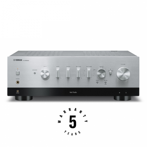 Yamaha R-N1000A stereofrstrkare med MusicCast, RIAA-steg & radio, silver i gruppen Multiroom / Streamingfrstrkare hos Ljudfokus.se (159RN1000ASI)
