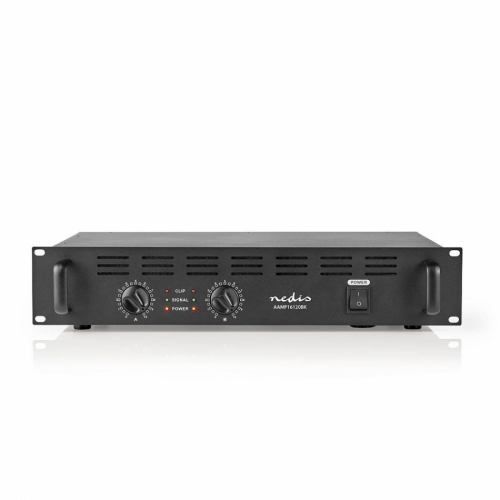 Nedis AMP-16120 PA-slutsteg 2x100 Watt i gruppen Installationsljud / Installationsfrstrkare hos Ljudfokus.se (176AAMP16120BK)