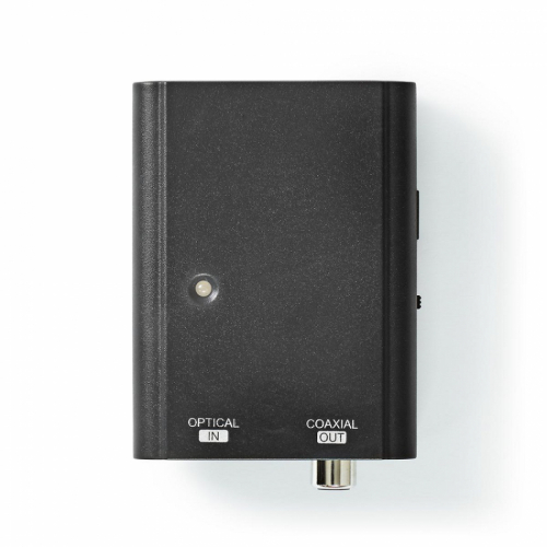 Nedis CON-2506 Digital Audio Omvandlare, optisk -> coaxial i gruppen Installationsljud / Installationstillbehr hos Ljudfokus.se (176ACON2506BK)