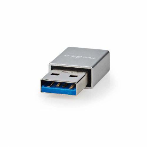 Nedis CCG-B60925GY USB 3.2 Gen 1 Adapter, USB-A Hane - USB-C Hona i gruppen Kablar / Kontakter & Adapterpluggar hos Ljudfokus.se (176CCGB60925GY)