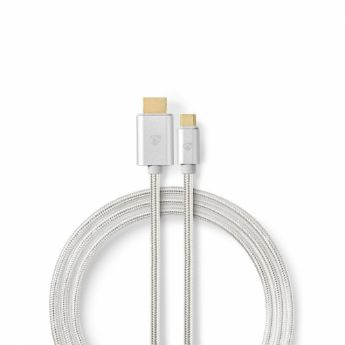 Nedis HDMI - USB-C kabel, 2 meter i gruppen Kablar & kontakter / Digitala kablar hos Ljudfokus.se (176CCTB64655AL20)