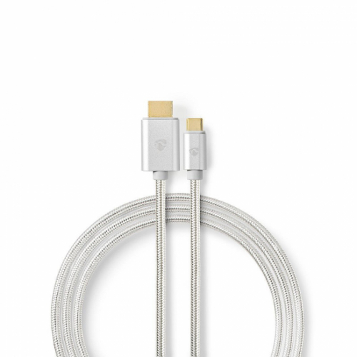 Nedis HDMI - USB-C kabel, 2 meter i gruppen Kablar / Digitala ljudkablar hos Ljudfokus.se (176CCTB64655AL20)