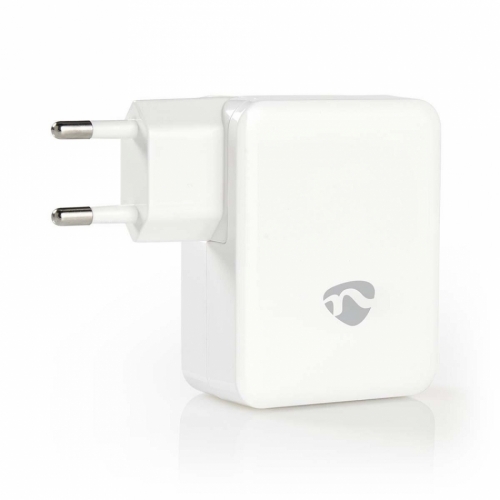 Nedis USB-väggladdare 4.8A 2xUSB-A och 1xUSB-C, vit i gruppen Övrigt / Elektroniktillbehör hos Ljudfokus.se (176WCHAU482AWT)