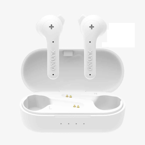 Defunc TRUE BASIC II trådlösa in-ear hörlurar, vita i gruppen Hörlurar / Trådlösa hörlurar hos Ljudfokus (1838071010)