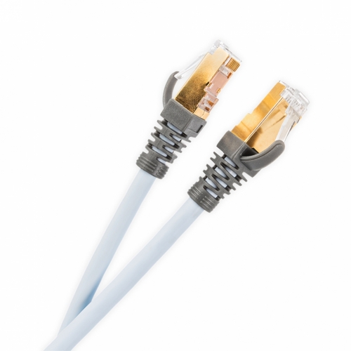 Supra CAT8 STP ntverkskabel fr Ethernet, 0.5 meter i gruppen Kablar / Digitala ljudkablar hos Ljudfokus.se (215CAT8STP05M)