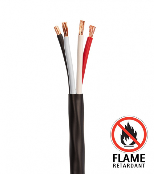 Supra Skyflex 4x1.6 FRHF hgtalarkabel, lsmeter svart i gruppen Installationsljud / Installationskablar hos Ljudfokus.se (215SKYFLEX4X16B)
