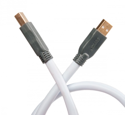 Supra USB 2.0 A-B, USB-kabel 0.7 meter i gruppen Kablar & kontakter / Digitala kablar hos Ljudfokus.se (215USB20AB07M)