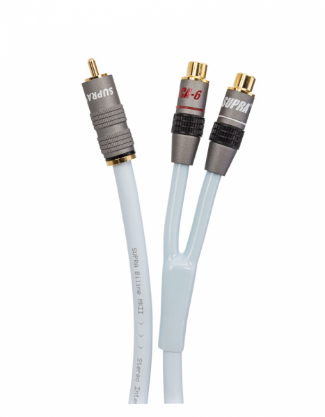 Supra Y-Link Adapter M-2F 25 cm, 1 hane till 2 honor i gruppen Kablar / Subwooferkablar hos Ljudfokus.se (215YLINK1M2F)