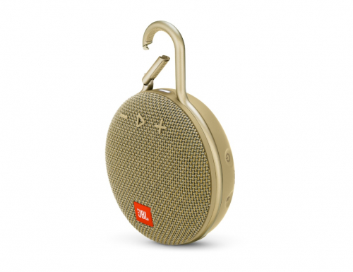 JBL Clip 3, portabel Bluetooth-högtalare, Desert Sand i gruppen Högtalare / Bluetooth högtalare hos Ljudfokus.se (285CLIP3SA)
