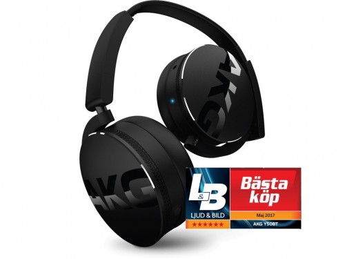 AKG Y50BT on-ear hrlur med Bluetooth, svart i gruppen Hrlurar hos Ljudfokus.se (285Y50BTBLK)