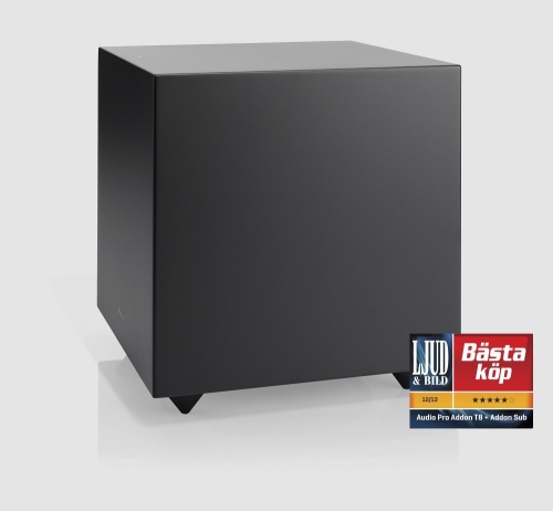 Audio Pro Addon Sub, aktiv subwoofer svart i gruppen Hgtalare / Subwoofers hos Ljudfokus.se (287ADDONSUBB)