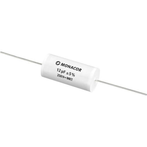 Monacor MKTA-120 Kondensator, metallbelagd polyesterfilm 12 uF, 250V i gruppen Byggsats / Delningsfilter hos Ljudfokus (290MKTA120)