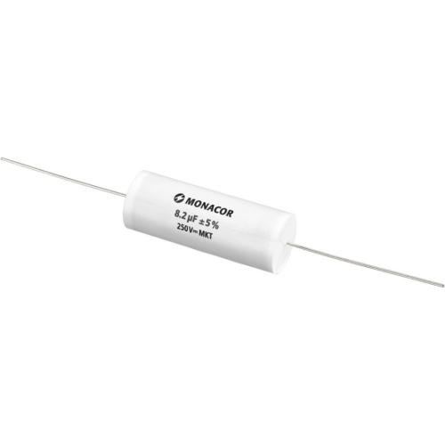 Monacor MKTA-82 Kondensator, metallbelagd polyesterfilm 8.2 uF, 250V i gruppen Byggsats / Delningsfilter hos Ljudfokus (290MKTA82)