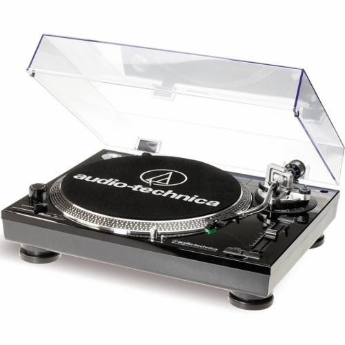 Audio Technica AT-LP120USB HC skivspelare med digitalisering, svart i gruppen Vinyl / Vinylspelare hos Ljudfokus.se (292ATLP120USBHCB)
