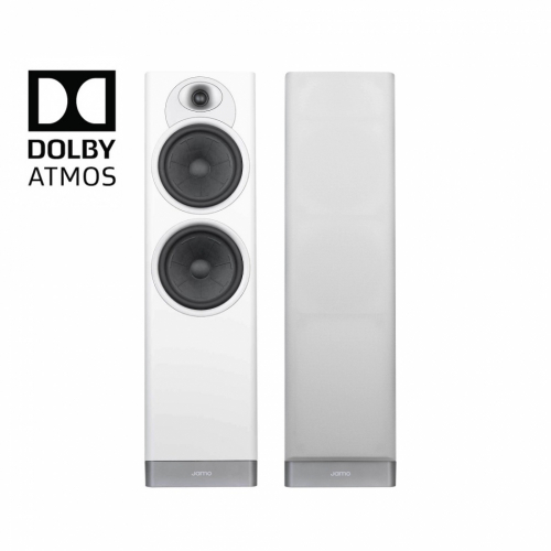 Jamo Studio-7 S7-27FA Grey Cloud White golvhgtalare med Dolby Atmos, par i gruppen Hgtalare / Golvhgtalare hos Ljudfokus.se (295S727FAG)