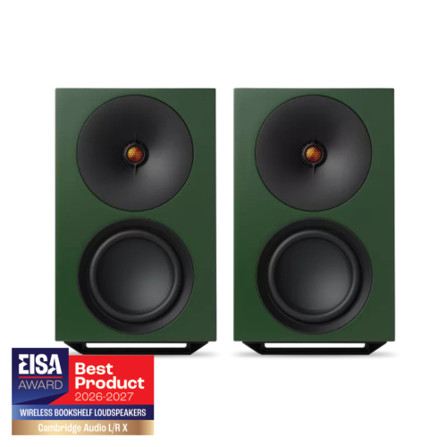 Cambridge Audio L/R X aktiva stereohögtalare med nätverk & HDMI eARC, grönt par i gruppen Högtalare / Aktiva stereohögtalare hos Ljudfokus (302C11474)