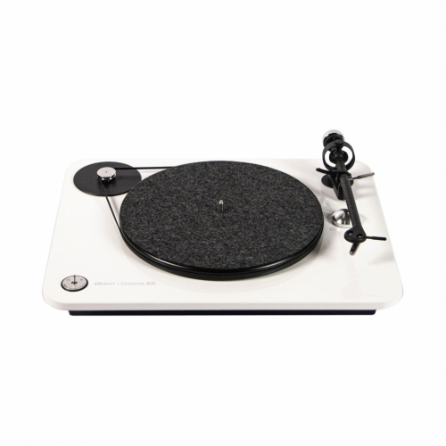 Elipson Chroma 400 vinylspelare med Ortofon OM10, pianovit i gruppen Vinyl / Vinylspelare hos Ljudfokus.se (303C400WH)